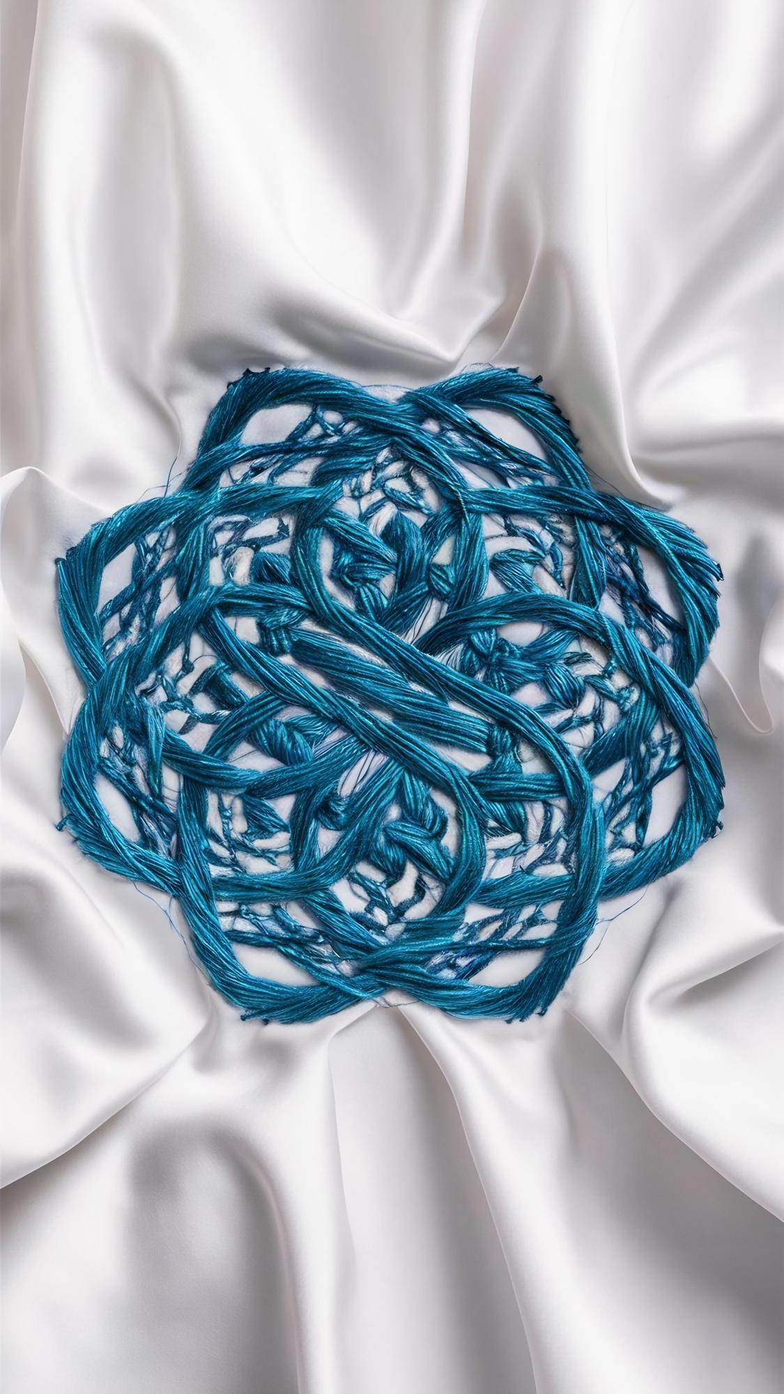 Garment with bold geometric embroidery detail